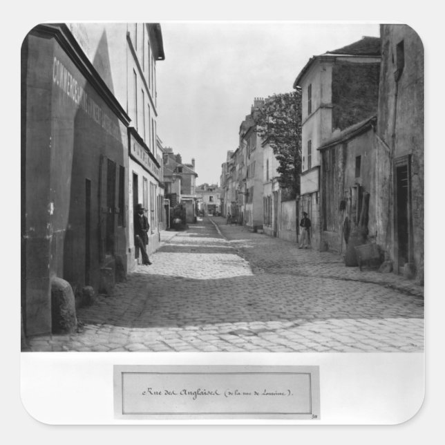 Adesivo Quadrado Rue des Anglaises, da rue de Lourcine, Paris (Frente)