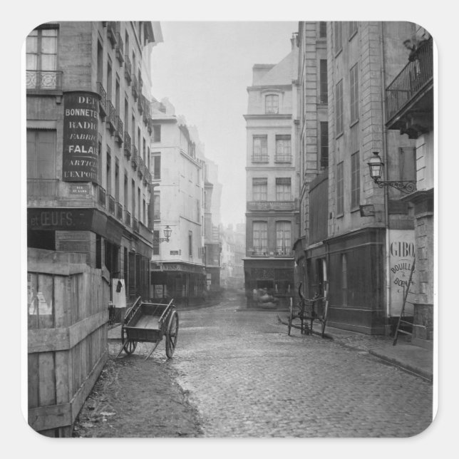 Adesivo Quadrado Rue des Bourdonnais Paris 1858-78 (Frente)