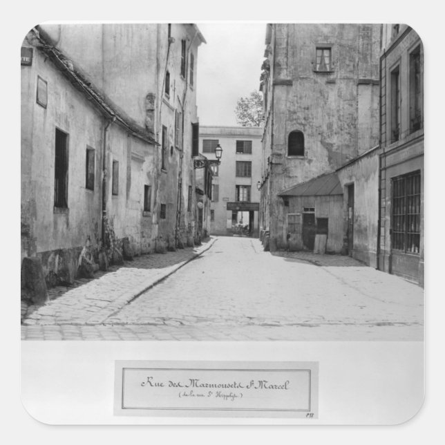 Adesivo Quadrado Rue des Marmousets Santo-Marcel (Frente)