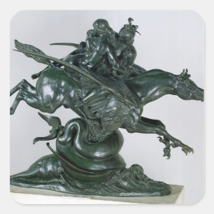 Adesivo Quadrado Ruggiero e Angelica