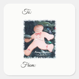 Adesivo Quadrado Run Run Gingerbird