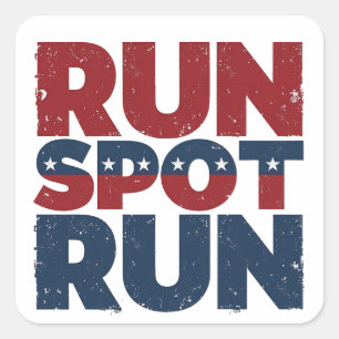 Adesivo Quadrado Run Spot Run Trump 2024 eleição Trump Vance