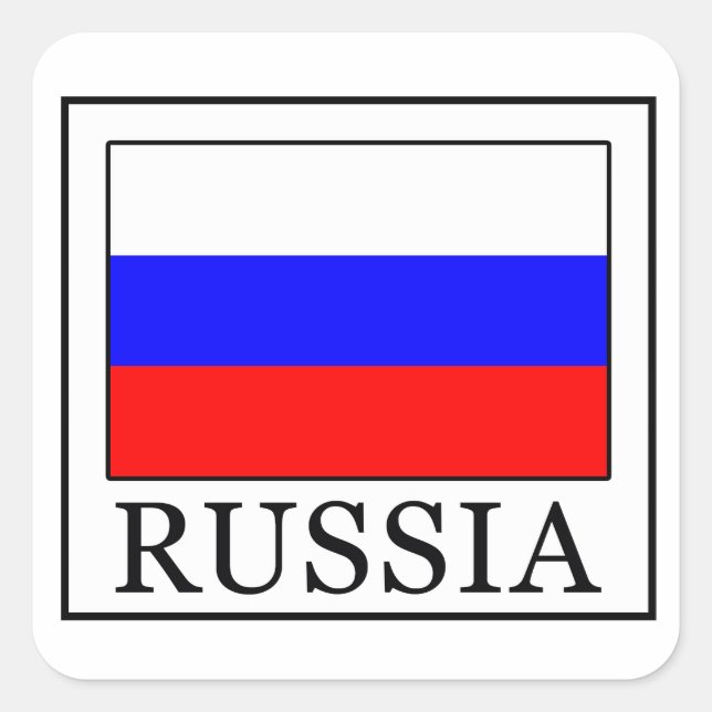 Adesivo Quadrado Rússia (Frente)