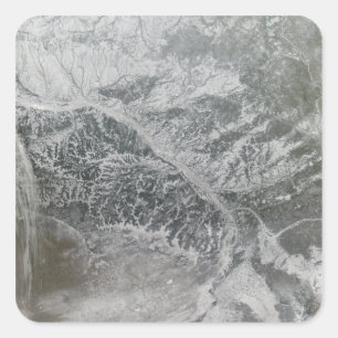 Adesivo Quadrado Rússia central nebulosa e nebulosa mostrando o Ob 