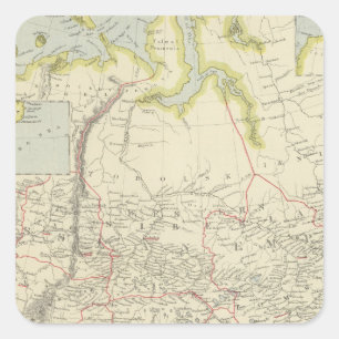 Adesivo Quadrado Rússia em Ásia