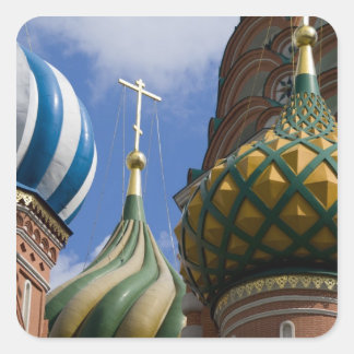 Adesivo Quadrado Rússia, Moscou, Praça Vermelha. São Basílio