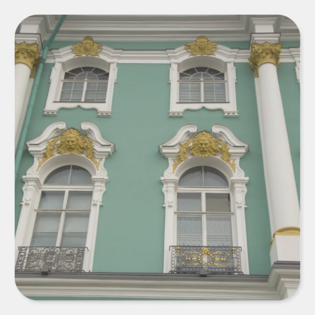 Adesivo Quadrado Rússia, Ruas. Petersburgo, O Patrimônio (também co (Frente)