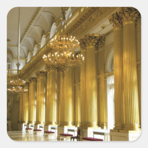 Adesivo Quadrado Rússia, Ruas. Petersburgo, Palácio de inverno, O