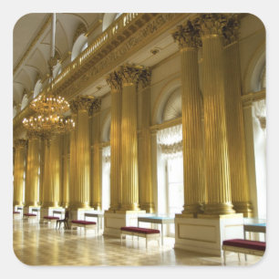 Adesivo Quadrado Rússia, Ruas. Petersburgo, Palácio de Inverno, Os 