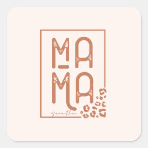 Adesivo Quadrado Rustic Boho Mama