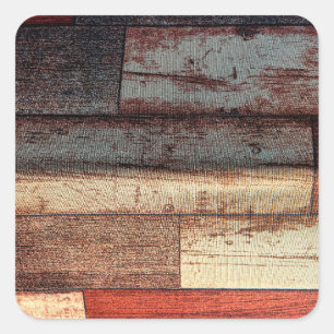 Adesivo Quadrado Rustic Faux Wood Panel Texture