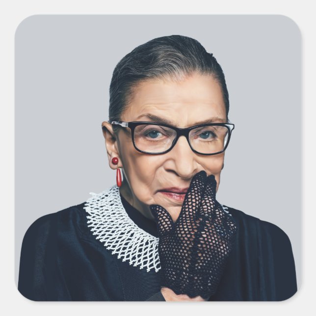 Adesivo Quadrado Ruth Bader Ginsburg Wall Clock (Frente)