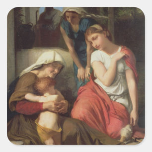 Adesivo Quadrado Ruth e Naomi, 1859 (óleo em canvas)