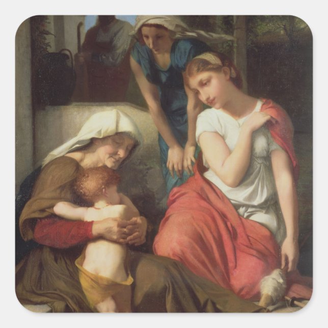 Adesivo Quadrado Ruth e Naomi, 1859 (óleo na canvas) (Frente)