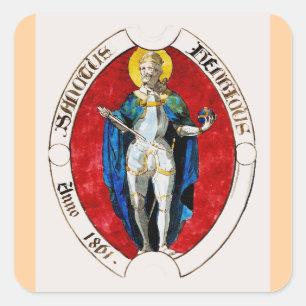 Adesivo Quadrado S. Luís IX da França Padroeiro dos Reis