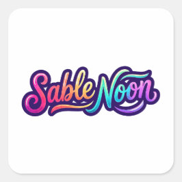 Adesivo Quadrado Sable Noon - Logotipo Básico