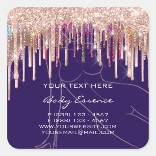 Adesivo Quadrado Sabonete Bálsamo Corporal de Modelagem Drips Cosmé