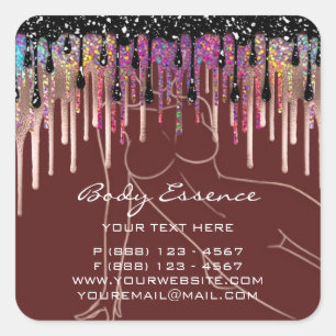 Adesivo Quadrado Sabonete Bálsamo Modelador de Cuidados Corporais L