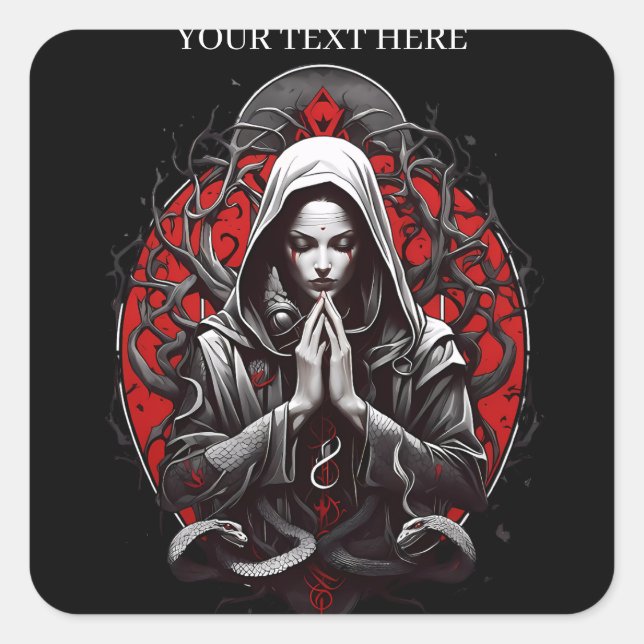 Adesivo Quadrado Sacerdote Serpente da Grove Sombra (Frente)