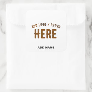 Adesivo Quadrado SACO BRANCO PERSONALIZÁVEL MODERNO na moda