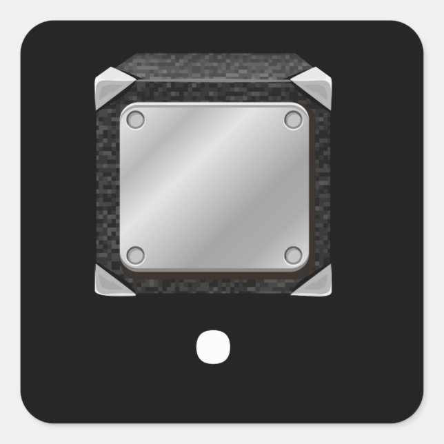 Adesivo Quadrado Saco de relva de móveis de platina (Frente)