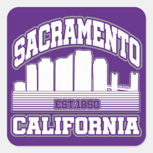 Adesivo Quadrado Sacramento,Califórnia