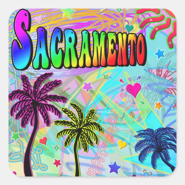 Adesivo Quadrado Sacramento Vivid Romance Sticker (Frente)