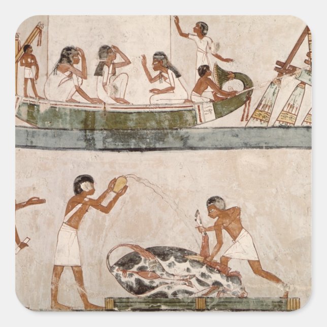 Adesivo Quadrado Sacrifício e purificação de um touro (Frente)