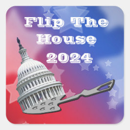 Adesivo Quadrado Sacudir Votação Azul 2024