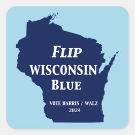Adesivo Quadrado Sacudir Wisconsin Blue em 2024