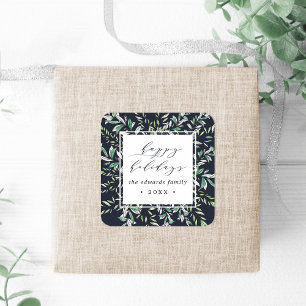 Adesivo Quadrado Sage de inverno Feriado Personalizado