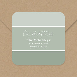 Adesivo Quadrado Sage Green Paint Swatch Novo Endereço