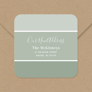 Adesivo Quadrado Sage Green Paint Swatch Novo Endereço