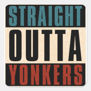 Adesivo Quadrado Saído de Yonkers Nova York NY