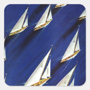 Adesivo Quadrado Sailboat Regatta por Ski Weld