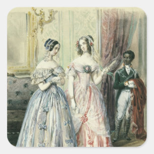 Adesivo Quadrado Saindo para a bola, 1830-48