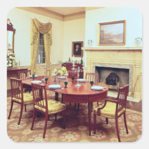Adesivo Quadrado Sala de jantar do White Hall, perto de Charleston