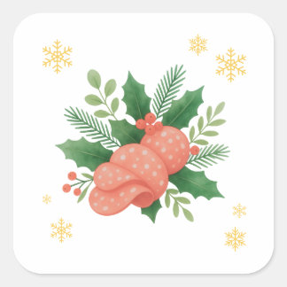 Adesivo Quadrado Salami Natal