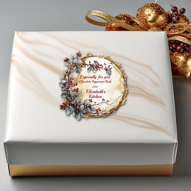 Adesivo Quadrado Salas Vermelhas de Salva de Natal (Criador carregado)