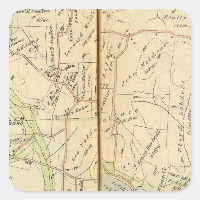 Adesivo Quadrado Salem, Nova Iorque (Frente)