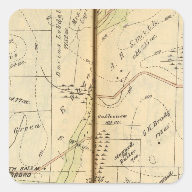 Adesivo Quadrado Salem, Nova Iorque 2 (Frente)