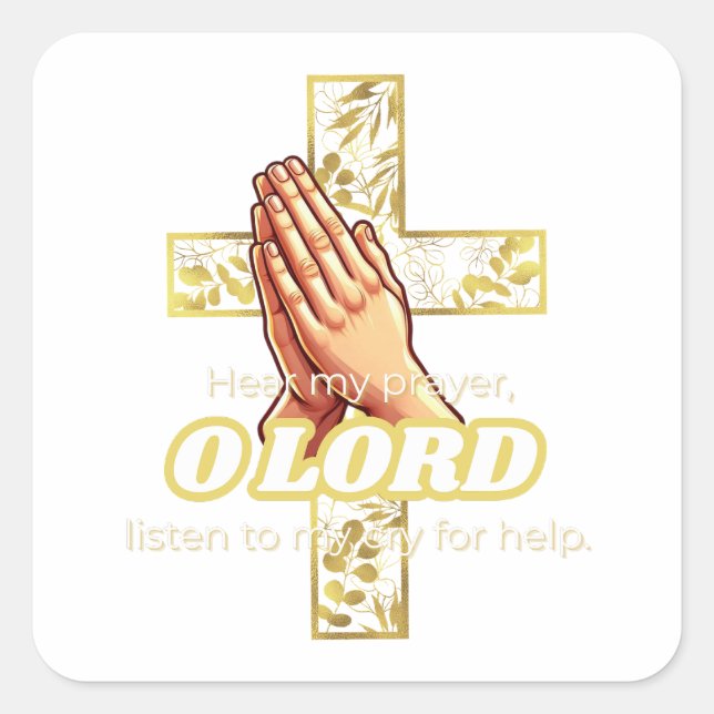 Adesivo Quadrado Salmo da bíblia 39:12 (Frente)