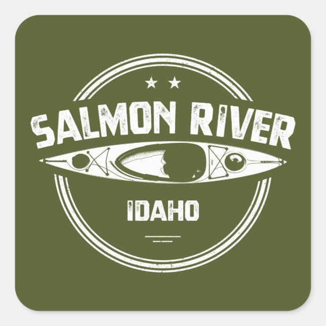 Adesivo Quadrado Salmon River Idaho (Frente)