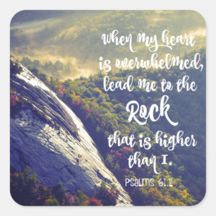 Adesivo Quadrado Salmos: Quando meu Coração é Verso Esmagado