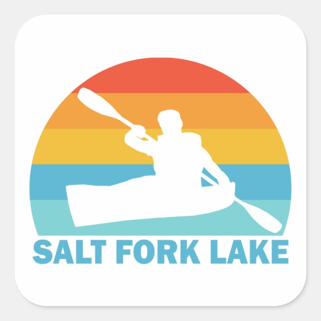 Adesivo Quadrado Salt Fork Lake Ohio Caiaque (Frente)