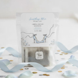 Adesivo Quadrado Saltos Azuis Claros para Chá de Noiva