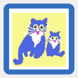 Adesivo Quadrado Salvamento de animais para a Ucrânia, Sticker Quad