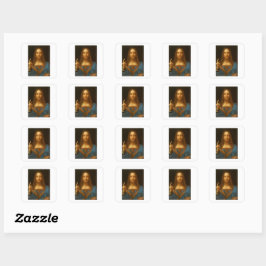 ADESIVO QUADRADO SALVATOR MUNDI FINE ART IMPRESSÃO