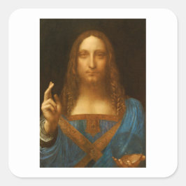 ADESIVO QUADRADO SALVATOR MUNDI FINE ART IMPRESSÃO