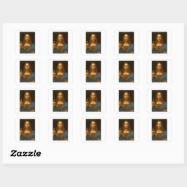 ADESIVO QUADRADO SALVATOR MUNDI FINE ART IMPRESSÃO